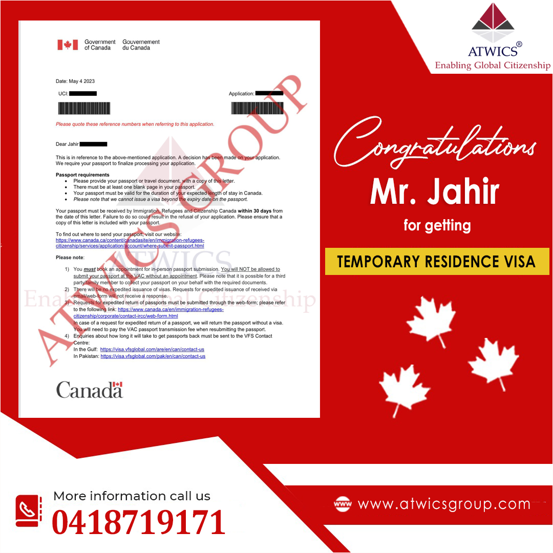 FSD Mr Jahir Temporary residence