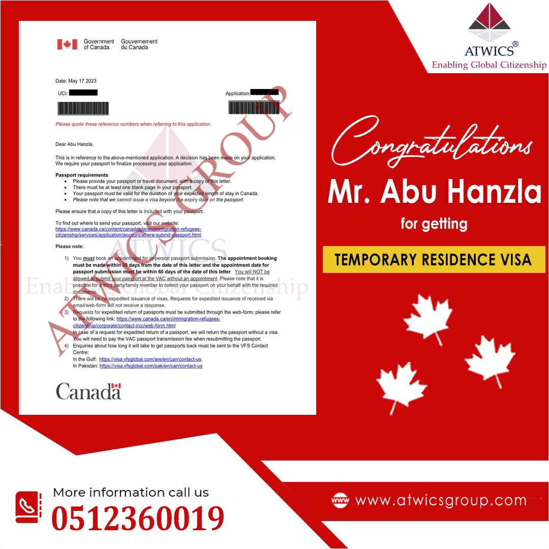 ISB Mr Hanzla Temporary residence