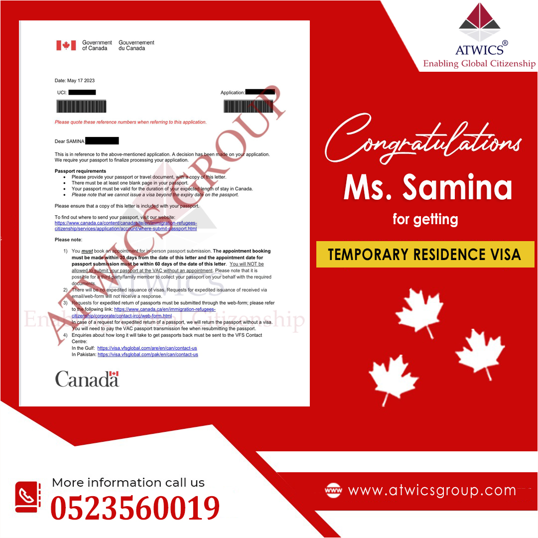 SKT Ms Samina Temporary residence