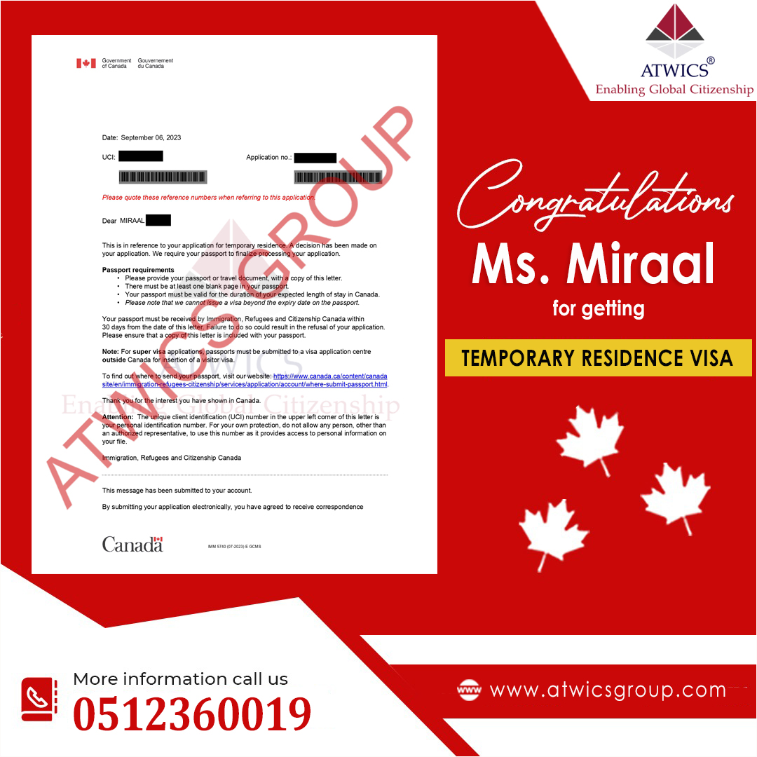 Miraal Temporary residence ISB
